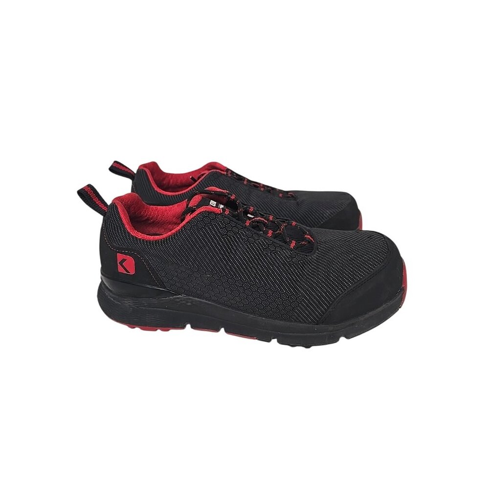 DAKOTA Men's 2410 CTCP Quad Comfort Anti Slip Low Cut Safety Shoe Black Red 9.5M - Picture 2 of 9